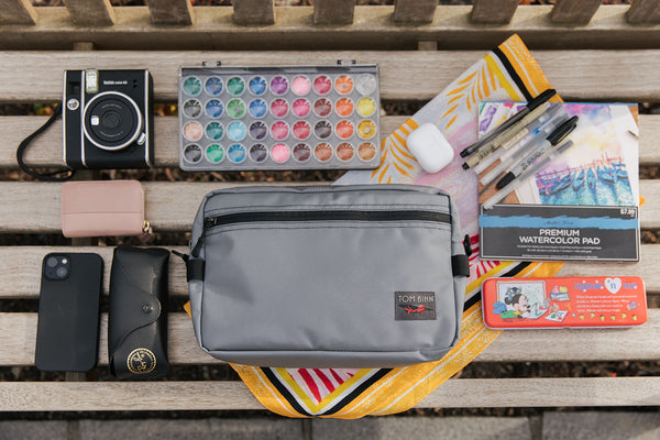An assortment of items that fit in the Side Hustle at the same time.